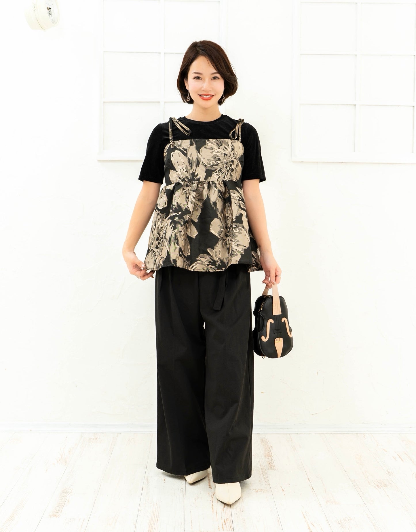 【予約】JACQUARD CAMISOLE TOPS