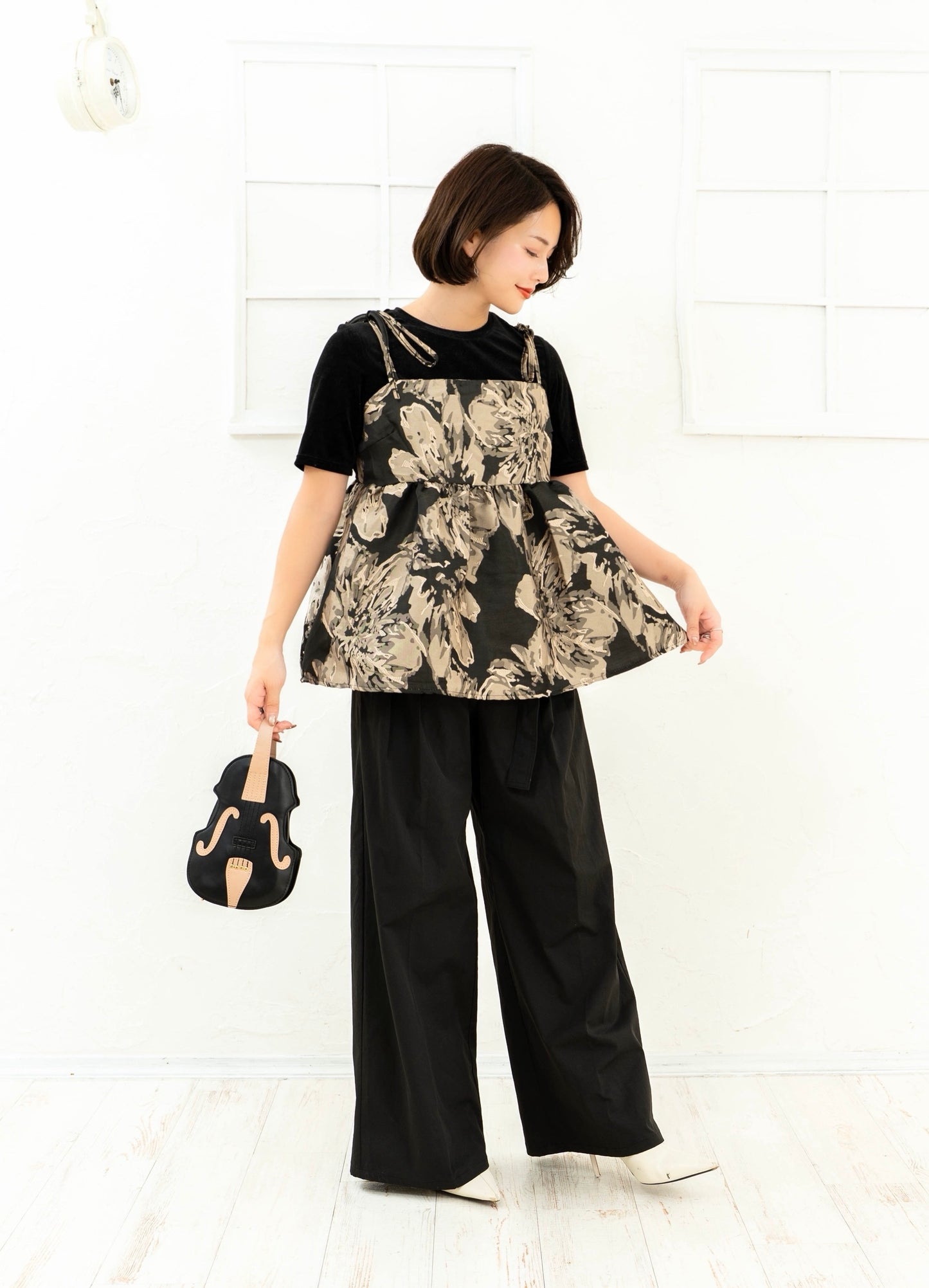 【予約】JACQUARD CAMISOLE TOPS