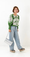 【即納】Green lace blouse