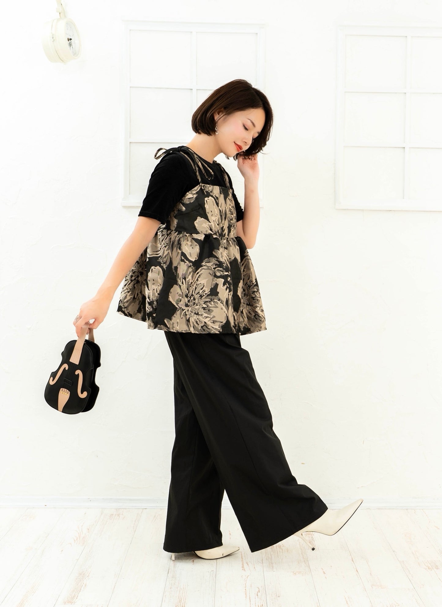 【予約】JACQUARD CAMISOLE TOPS