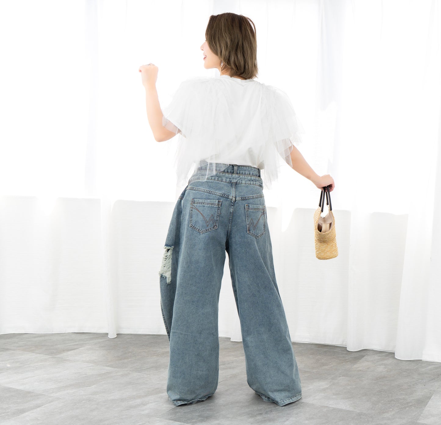 【即納】Deforme denim pants