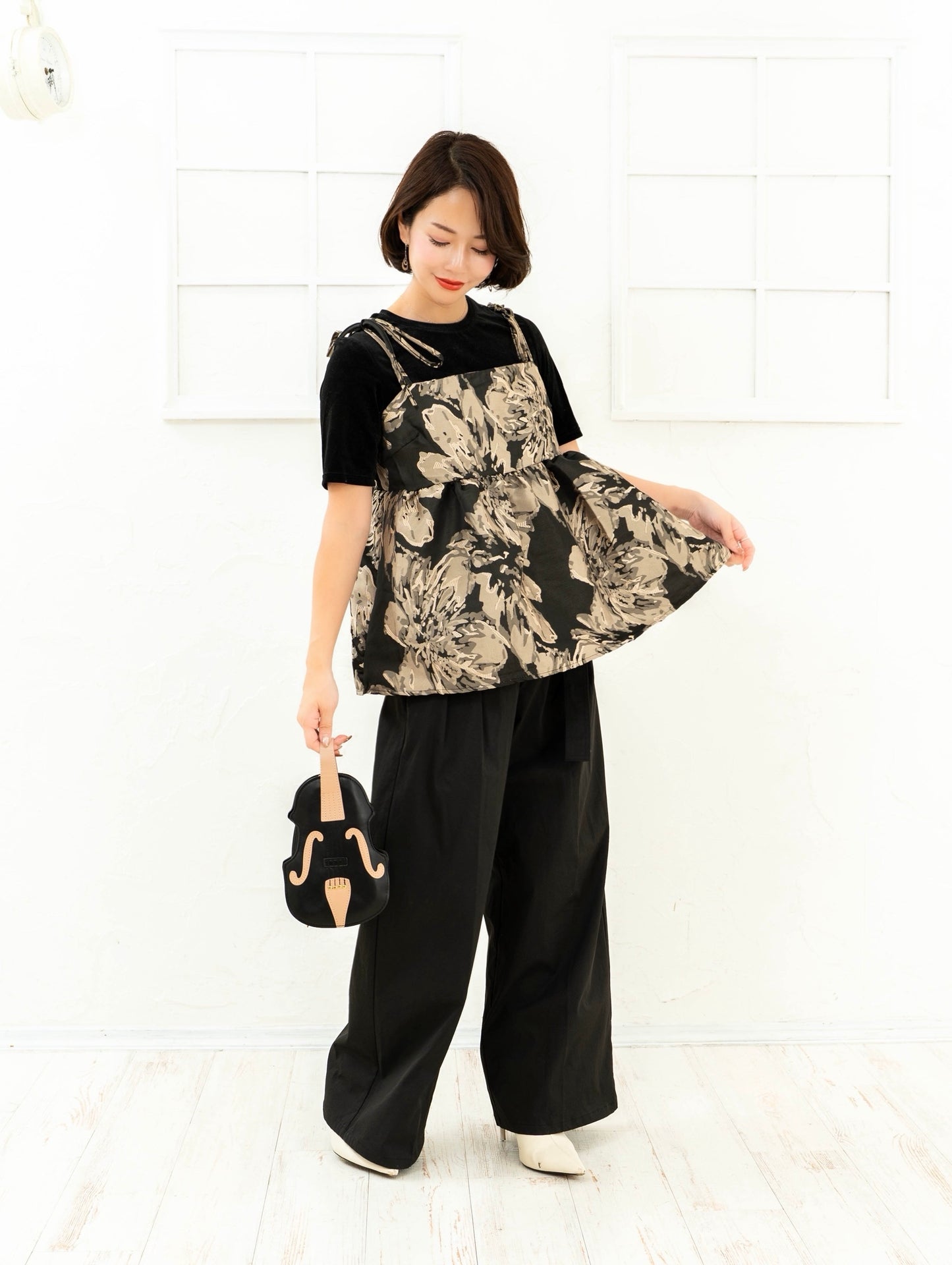 【予約】JACQUARD CAMISOLE TOPS