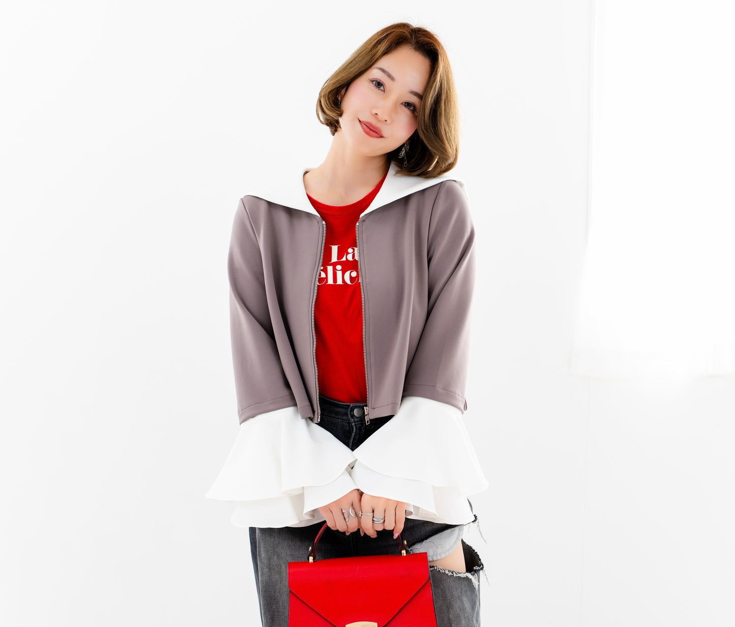 【即納】Sailor collar cardigan