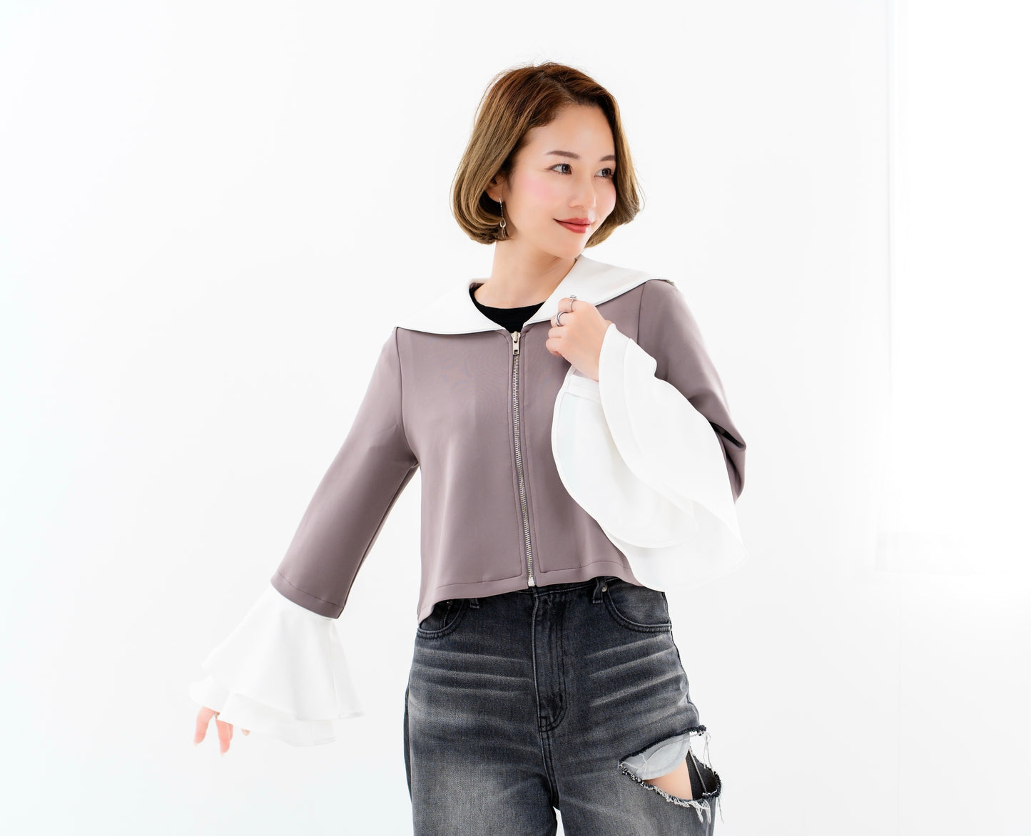 【即納】Sailor collar cardigan