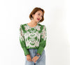 【即納】Green lace blouse