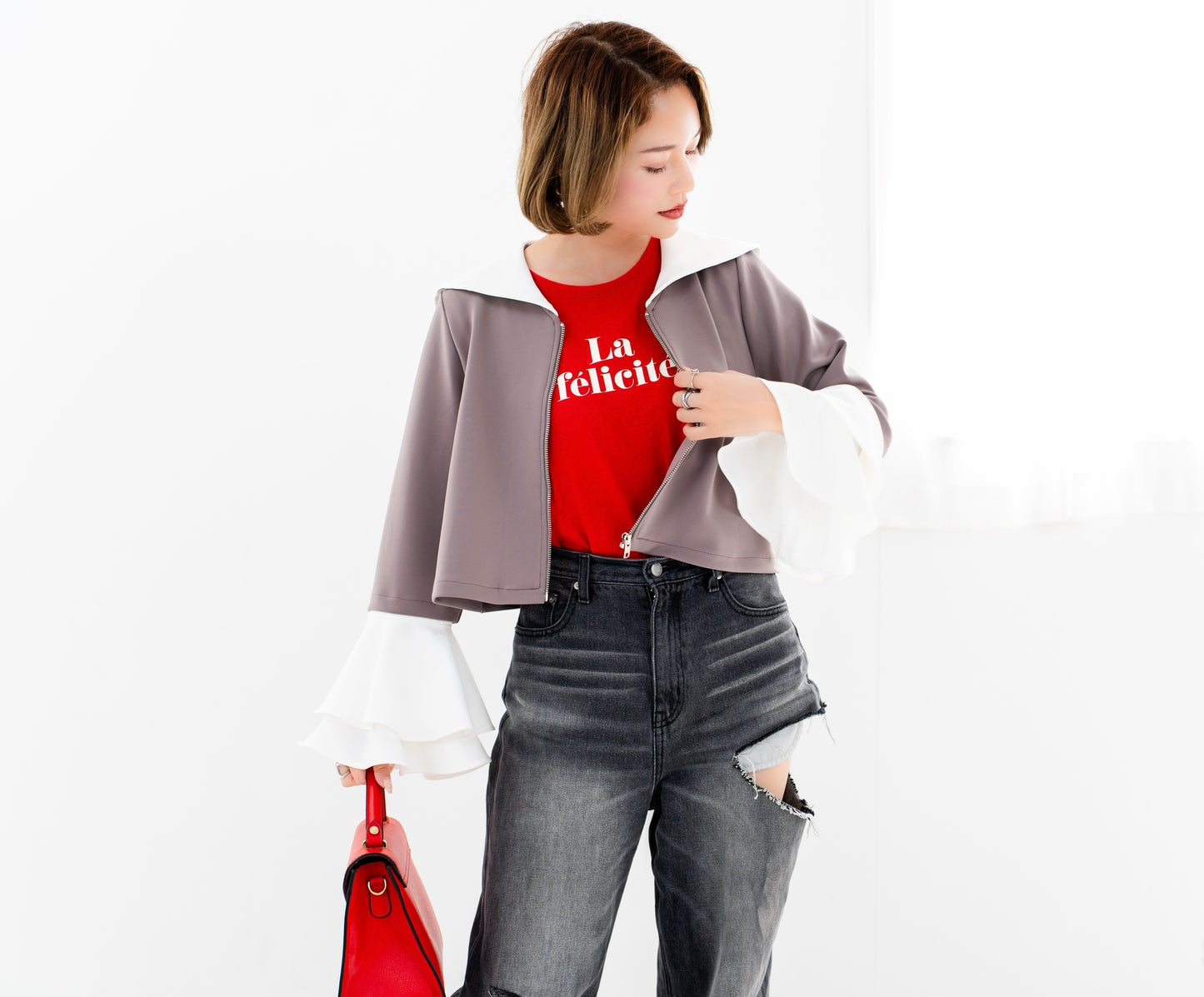 【即納】Sailor collar cardigan