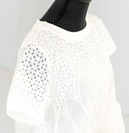 【即納】Lace tulle top