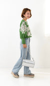 【即納】Green lace blouse