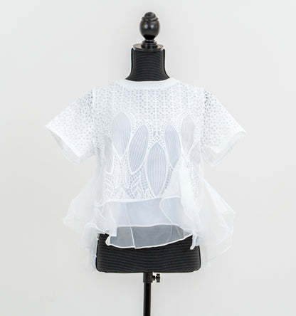【即納】Lace tulle top