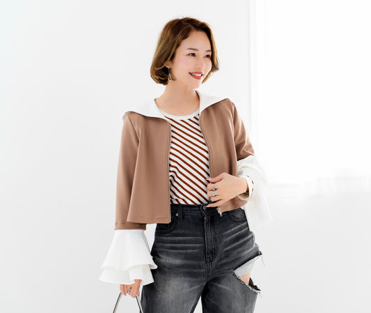 【即納】Sailor collar cardigan