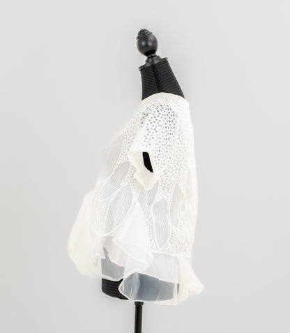 【即納】Lace tulle top