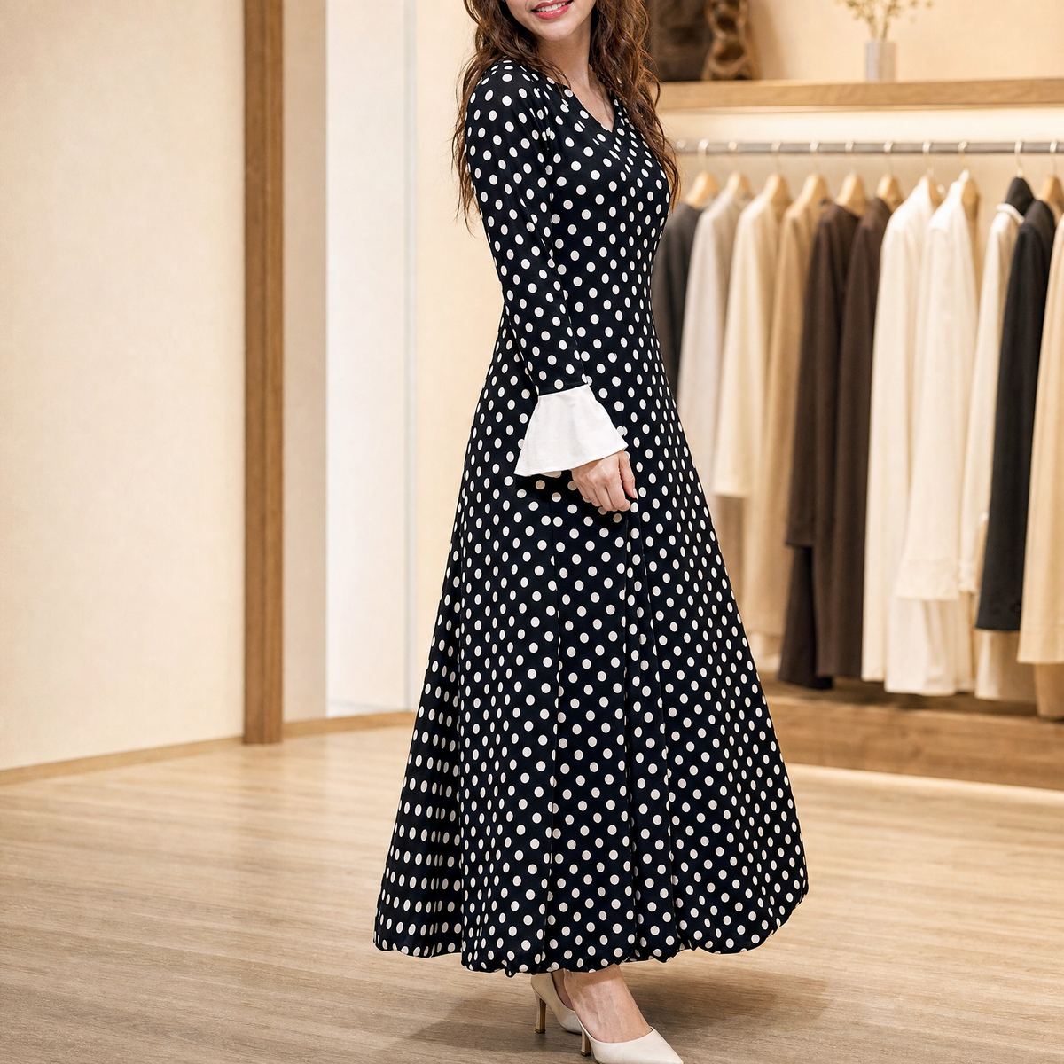 Wave dot onepiece