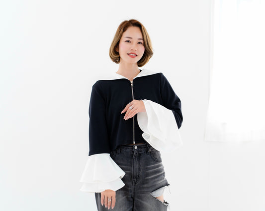 【即納】Sailor collar cardigan