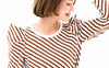 【即納】Bias striped top